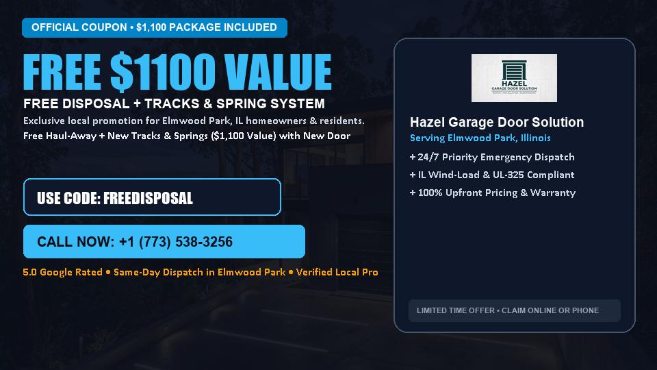 Hazel Garage Door Solution FREE Haul-Away & Heavy-Duty Tracks with New Door